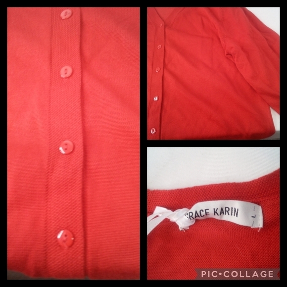 Grace Karin Red sweater - Picture 3 of 4